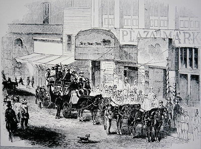 Fine Art Print of The Butterfield Overland Mail Coach, published in Harper's Weekly, 11 December 1858 by American School