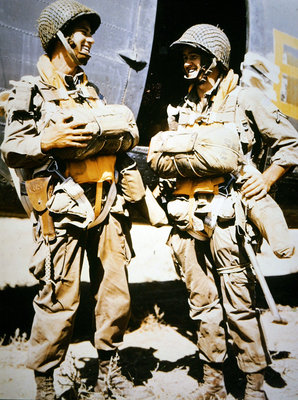 Fine Art Print of Paratroops of the US 82nd Airborne Division make ready to drop on Salerno, Italy, September 1943 by American Photographer