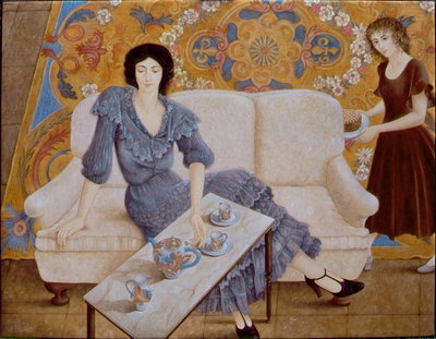 Afternoon Tea (oil on canvas) by Patricia O'Brien - print