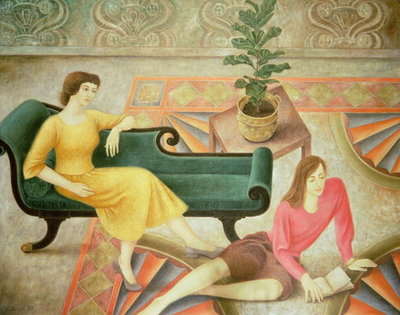 The Teenage Daughter, 1989 (oil on canvas) by Patricia O'Brien - print