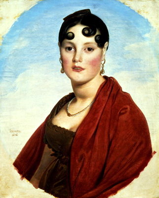 Fine Art Print of Portrait of Madame Aymon, or La Belle Zelie, 1806 by Jean Auguste Dominique Ingres