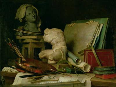 Fine Art Print of The Attributes of the Arts, 1769 by Anne Vallayer-Coster