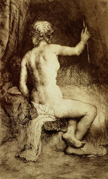 Fine Art Print of The Woman with the Arrow, 1661 by Rembrandt Harmensz. van Rijn