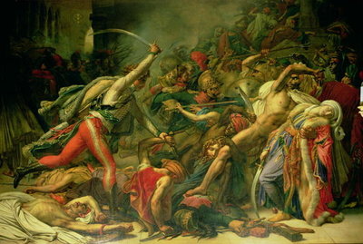 Fine Art Print of The Revolt at Cairo, 21st October 1798, 1810 by Anne Louis Girodet de Roucy-Trioson