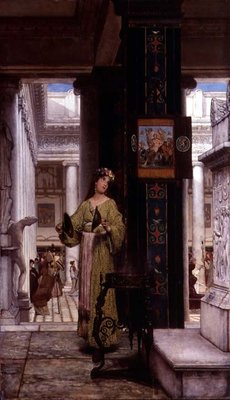 Fine Art Print of In the Temple, 1871 by Sir Lawrence Alma-Tadema