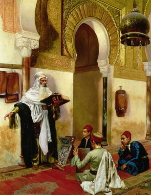 Fine Art Print of The Lesson by Rudolphe Ernst