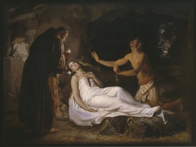 Fine Art Print of Last moments of Atala, 1871 by Luis Monroy