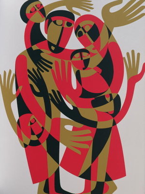 All Human Beings are Born Free and Equal in Dignity and Rights, 1998 (acrylic on board) by Ron Waddams - print