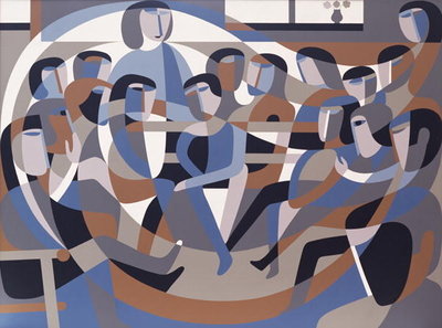 Jordan's Quaker Meeting 2, 1993 (acrylic on board) by Ron Waddams - print