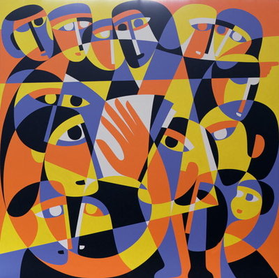 Ordered, 1998 (acrylic on board) by Ron Waddams - print
