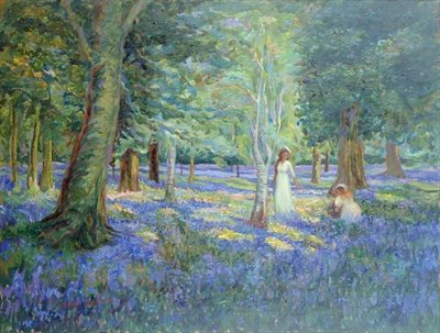 Bluebell Wood, 1908 by Robert Tyndall - print