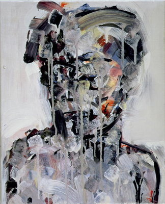 Portrait of David Bowie, 1994 (oil on canvas) by Stephen Finer - print