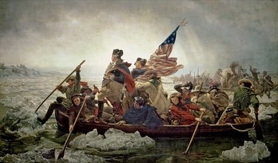 Fine Art Print of Washington Crossing the Delaware River, 25th December 1776, 1851 by Emanuel Gottlieb Leutze
