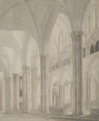 Fine Art Print of Salisbury Cathedral, Looking South East by John Buckler