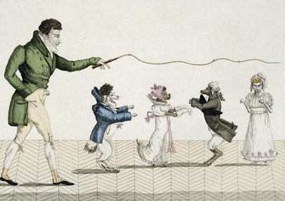 Fine Art Print of Fashionable Dogs, plate 35 from 'Le Bon Genre', 1808 by French School