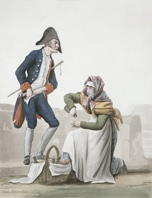 Fine Art Print of The brandy seller by Antoine Charles Horace Vernet