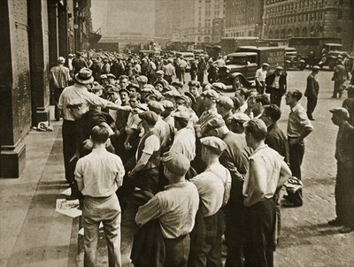 Fine Art Print of Longshoremen being picked out by a boss by American Photographer