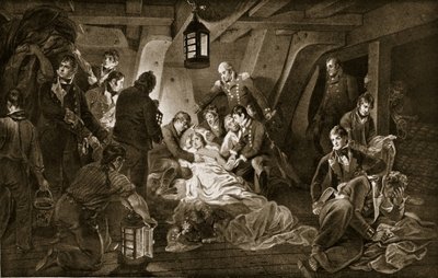 Fine Art Print of The Death of Nelson, 1805, illustration from 'Hutchinson's Story of the British Nation', c.1923 by Anthony Devis