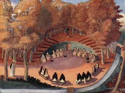 Fine Art Print of Meditation of the Solitaires of Port-Royal, copy by M. Charles Sanlaville by French School