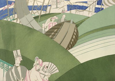 Fine Art Print of The Watershute at the Fair, c.1920 by Charles Martin