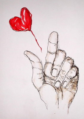 Free to Go, 1996 (pen &amp; w/c on paper) by Stevie Taylor - print