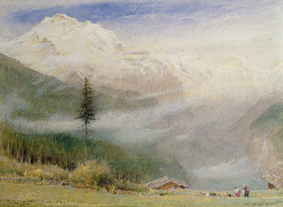 Fine Art Print of Jungfrau, 1913 by Albert Goodwin