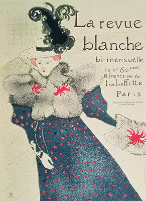 Fine Art Print of Poster advertising 'La Revue Blanche', 1890s by Henri de Toulouse-Lautrec