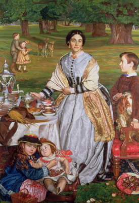 Fine Art Print of Lady Fairbairn with her Children, 1864 by William Holman Hunt