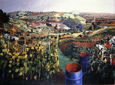 Fine Art Print of Allotments, St Wertburghs, Bristol by Anna Teasdale