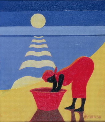 By the Sea Shore, 1998 (oil on canvas) by Tilly Willis - print