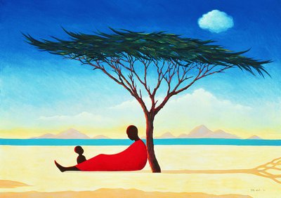 Turkana Afternoon, 1994 (oil on canvas) by Tilly Willis - print