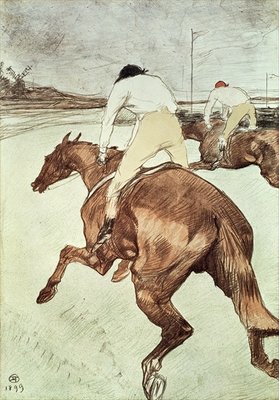 Fine Art Print of The Jockey, 1899 by Henri de Toulouse-Lautrec
