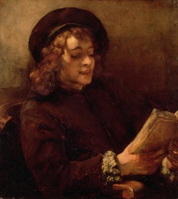 Titus Reading, c.1656-57 (oil on canvas) by Rembrandt Harmensz. van Rijn - print