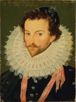 Sir Walter Raleigh by French School - print