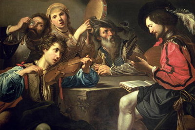 A Musical Gathering by Valentin de Boulogne - print