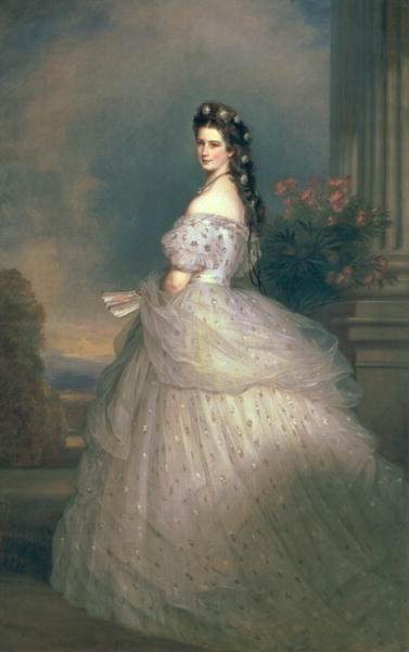 Elizabeth of Bavaria (1837-98), Empress of Austria, wife of Emperor Franz Joseph of Austria (1830-1916) (oil on canvas) by Franz Xaver Winterhalter - print