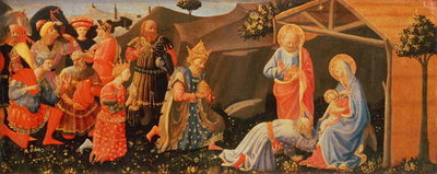 Adoration of the Magi, c.1433-4 (egg tempera on wood) by Zanobi di B. Strozzi - print