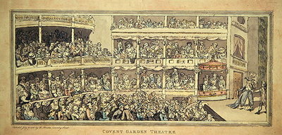 Covent Garden Theatre, 1786 (pen and ink with wash on paper) by English School - print