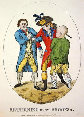 Fine Art Print of Returning from Brooks's, 1784 by James Gillray