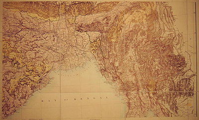 Fine Art Print of Map of the Bay of Bengal, 1898 by English School