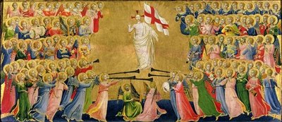 Christ Glorified in the Court of Heaven, 1423-24 (tempera on panel) (for detail see 90799) by Fra Angelico - print
