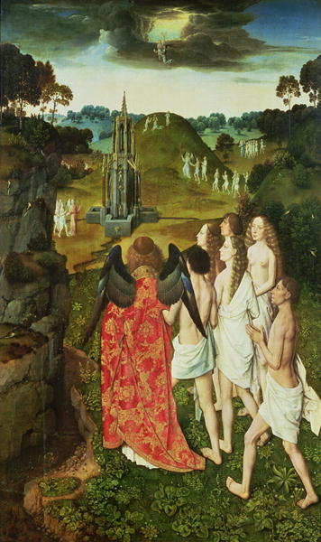 Paradise of the Symbolic Fountain (oil on panel) by Dirck Bouts - print