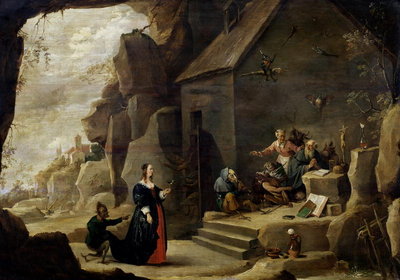 The Temptation of St. Anthony (oil on canvas) by David the Younger Teniers - print