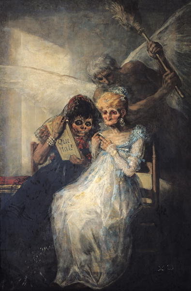 Time of the Old Women, 1820 (oil on canvas) by Francisco Jose de Goya y Lucientes - print