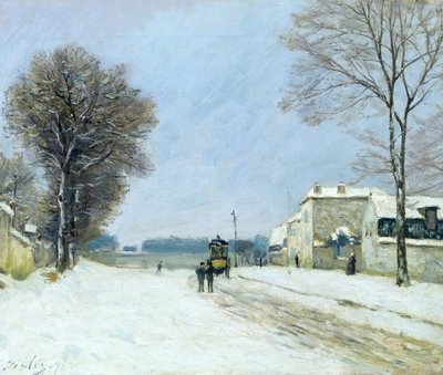 Winter, Snow Effect, 1876 (oil on canvas) by Alfred Sisley - print