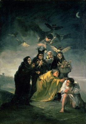 The Witches' Sabbath (oil on canvas) by Francisco Jose de Goya y Lucientes - print