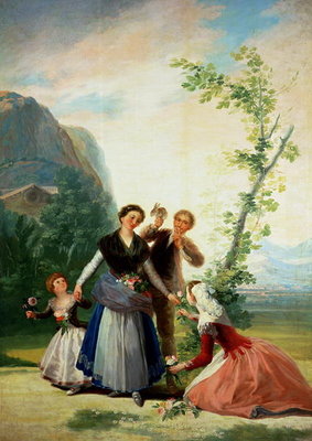 The Florists or Spring, 1786 (oil on canvas) by Francisco Jose de Goya y Lucientes - print