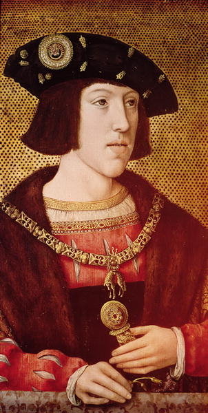 Portrait of Charles V (1500-1558) (oil on panel) by Bernard van Orley - print