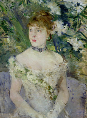 Fine Art Print of Young girl in a ball gown, 1879 by Berthe Morisot