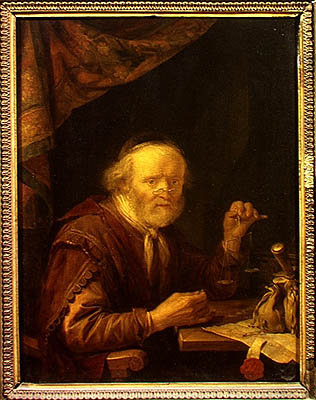 Fine Art Print of Weighing Gold by Gerrit or Gerard Dou